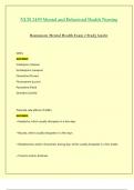 Exam 2 Study Guide - NUR 2459 / NUR2459 (Latest 2023 / 2024): Mental And Behavioral Health Nursing - Rasmussen