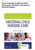 Davis Advantage for Maternal-Child Nursing Care 3rd Edition Test Bank by Scannell Ruggiero