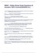 MSSC - Safety Study Guide Questions & Answers 100&percnt; Correct&lpar;GRADED A&plus;&rpar;