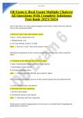 OB Exam 6 |Real Exam| Multiple Choices| All Questions With Complete Solutions| Test Bank 2023/2024