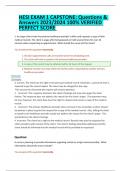 HESI EXAM 1 CAPSTONE&colon; Questions & Answers 2023&sol;2024 100&percnt; VERIFIED  PERFECT SCORE