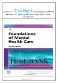 Complete A+ Test Bank for Foundations of Mental Healthcare 7th Edition by Morrison-Valfre ISBN-13 978-0323661829, Chapter 1-33