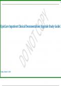 EpicCare Inpatient Clinical Documentation Upgrade Study Guide 2023 