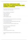 CHAPTER 3 SERVSAFE FOOD HANDLERS| 41 QUESTIONS WITH 100% CORRECT ANSWERS|GUARANTEED SUCCESS