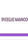 Afrikaans FAL Byvoeglike naamwoorde (adjectives) detailed list of all relevant rules. Suitable for grade 10 to 12: IEB and CAPS