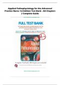 Applied Pathophysiology for the Advanced Practice Nurse 1st Ed Test Bank | Q&A (GRADED A+) | Complete Guide 2023