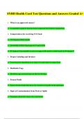 SNHD Health Card Test Questions and Answers Graded A&plus; &period;
