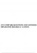 ATI COMP (80) QUESTIONS AND ANSWERS 100%RATED 2023/2024 A+ LATEST.