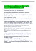 Gold Coast CAM License Exam With 100&percnt; Correct Answers 2023