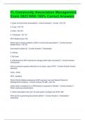 FL Community Association Management Exam 2023 With 100&percnt; Correct Answers