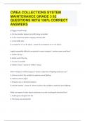 CWEA COLLECTIONS SYSTEM MAINTENANCE GRADE 3 &vert;82 QUESTIONS WITH 100&percnt; CORRECT ANSWERS 2023&vert;GUARANTEED SUCCESS