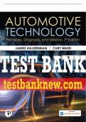 Test Bank For Automotive Technology&colon; Principles&comma; Diagnosis&comma; and Service 7th Edition All Chapters - 9780137854905