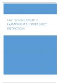 Unit 12 Assignment 1 - Examining IT support (I got Distinction).