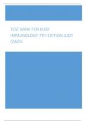 Test Bank for Kuby Immunology 7th Edition Judy Owen