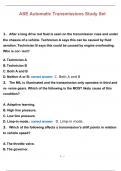 ASE Automatic Transmissions Actual Questions and Answers 2023