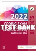 Test Bank For Buck's Coding Exam Review 2022, 1st - 2022 All Chapters - 9780323810944