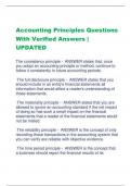 Accounting Principles Questions  With Verified Answers |  UPDATED