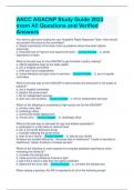 ANCC AGACNP 2023 exam All Questions and Verified Answers
