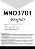 MNO3701 EXAM PACK 2023 - DISTINCTION GUARANTEED