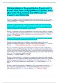 RN Adult Medical Surgical Online Practice 2019  B with NGN Best Studyig Material Updated 2023- 2024 with All Questions and 100&percnt; Correct  Answers and Rationale