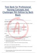Test Bank for Professional Nursing Concepts And Challenges 9th Edition by Beth Black