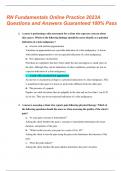 RN Fundamentals Online Practice 2023A NEW 2023 Questions and Answers TERM GUARANTEED PASS 100&percnt; PASS