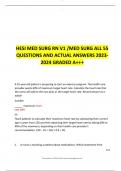 HESI MED SURG RN V1 &sol;MED SURG ALL 55  QUESTIONS AND ACTUAL ANSWERS 2023- 2024 GRADED A&plus;&plus;&plus;