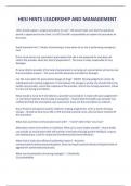HESI HINTS LEADERSHIP AND MANAGEMENT 2023&period;
