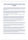 Hesi Leadership Exit exam Version 2 new update 2023&period;