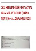 2023 HESI LEADERSHIP EXIT ACTUAL  EXAM V1&V2 TB GUIDE &lpar;BRAND  NEW&excl;&excl;&excl;&rpar;A&plus;&plus;ALL Q&As INCLUDED&excl;&excl;&excl;