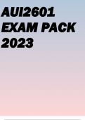 AUI2601 EXAM PACK 2023