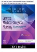 Test Bank for Lewis Medical Surgical Nursing, 12th Edition (Harding, 2023), Chapter 1-69 | All Chapters