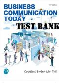 TEST BANK for Business Communication Today&comma; Global Edition&nbsp;15th Edition
