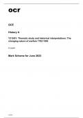 ocr A Level History A Y315-01 Mark Scheme June2023.