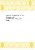 HESI RN EXIT EXAM V1 V2 V3 V4 V5 V6 V7 (COMPLETE) 2023 (+900 score!)