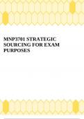 MNP3701 STRATEGIC SOURCING FOR EXAM PURPOSES