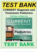 Test Banks For CURRENT Diagnosis & Treatment Pediatrics 24th Edition by Maya Bunik; William W. Chapter 1-46 Complete Guide