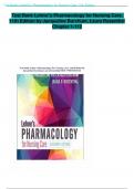 Test Bank For Lehne's Pharmacology for Nursing Care 11th Edition Chapter 1-112: Updated Soltion: Guaranteed A+ Guide Solution