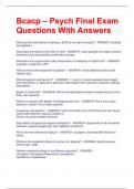 bundle for BCACP REVIEW 2023 UPDATED EXAM QUESTIONS AND ANSWERS