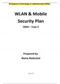 Summary C844 Task 2 - WLAN and Mobile Security Plan .
