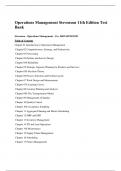 Operations Management 14th Edition Stevenson All Chapters 1 - 19! RATED A+