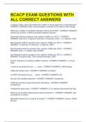 BCACP EXAM QUESTIONS WITH  ALL CORRECT ANSWERS
