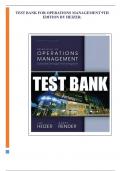 TEST BANK FOR OPERATIONS MANAGEMENT 9TH WDITION  BY HEIZER. 
