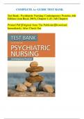 Test Bank - Psychiatric Nursing: Contemporary Practice, 6th Edition (Ann Boyd, 2019), Chapter 1-43 | All Chapters