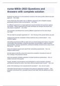 nurse 6003n 2023 Questions and Answers with complete solution