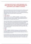 CPC PRACTICE EXAM LATEST 2022-2024 &sol; CPC PRACTICE EXAM REAL EXAM QUESTIONS 457 QUESTIONS AND CORRECT ANSWERS