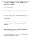 Florida Civic Literacy Exam - Study Guide IRSC LATEST 2023