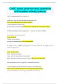 CADC exam &lpar;practice test&rpar; questions and answers already passed