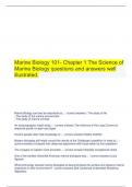   Marine Biology 101- Chapter 1 The Science of Marine Biology questions and answers well illustrated.