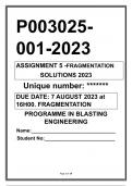 P003025-001-2023 ASSIGNMENT 5 - FRAGMENTATION SOLUTIONS 2023 UP(UNIVERSITY OF PRETORIA)